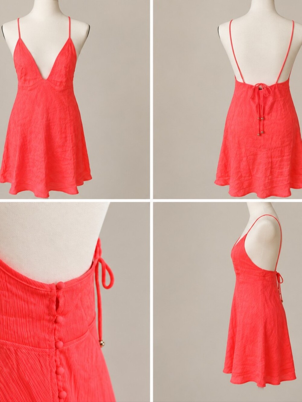 Free People Hang On Halter Slip Dress Pink Party M NWT